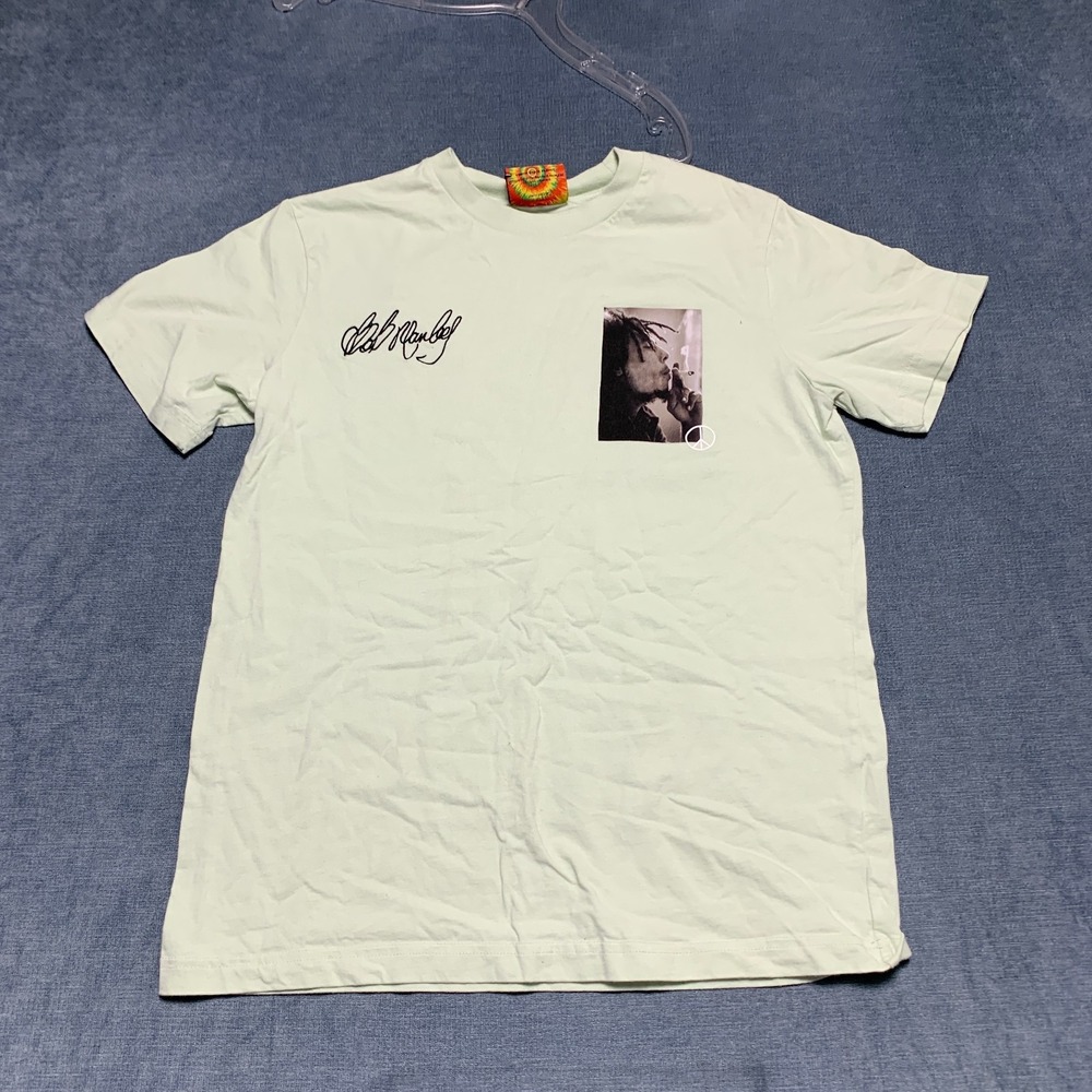 Shoe Palace x Bob Marley Reggae Music Rastafarian T-Shirt Mens S White Graphic